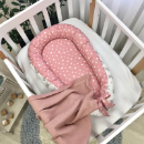 Protectie somn-Baby nest patut bebe Baby stars roz